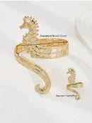 Gold Bracelet and Ring Set