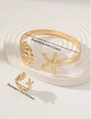 Gold Bracelet and Ring Set