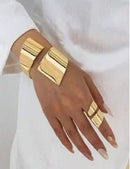 Gold Bracelet and Ring Set