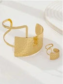 Gold Bracelet and Ring Set