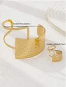 Gold Bracelet and Ring Set