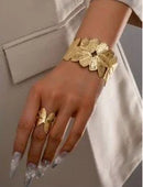 Gold Bracelet and Ring Set