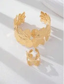 Gold Bracelet and Ring Set