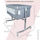 Cuna portátil 3 en 1 Sleep, Moisés, se acopla a la cama - Gris Kababy