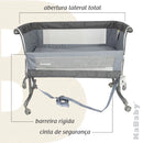Cuna portátil 3 en 1 Sleep, Moisés, se acopla a la cama - Gris Kababy