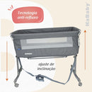 Cuna portátil 3 en 1 Sleep, Moisés, se acopla a la cama - Gris Kababy