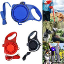 Multifunction Leash Leash Water Holder and Bag for Walking Pet Dog Cat Colors Black Blue Red