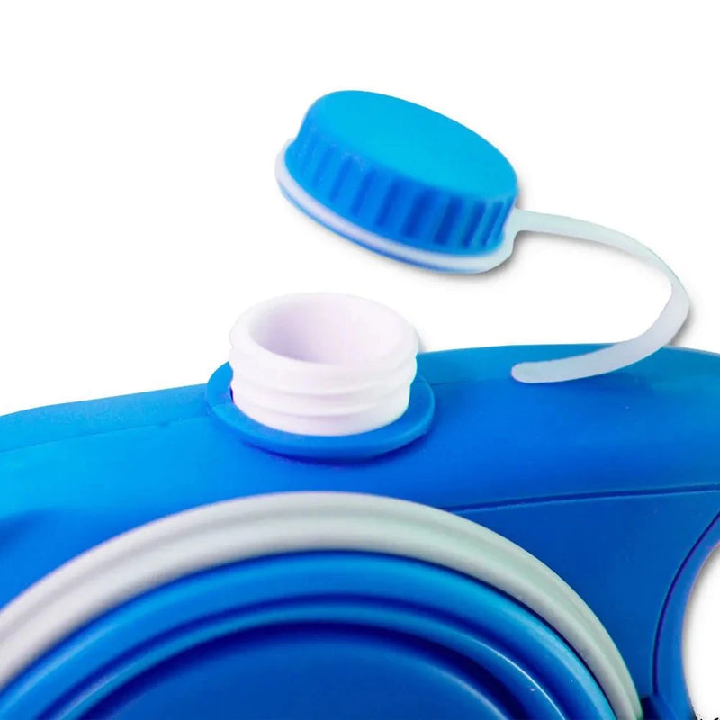 Correa multifunción con soporte para correa y bolsa de agua para pasear a tu mascota, perro o gato. Colores: negro, azul y rojo.